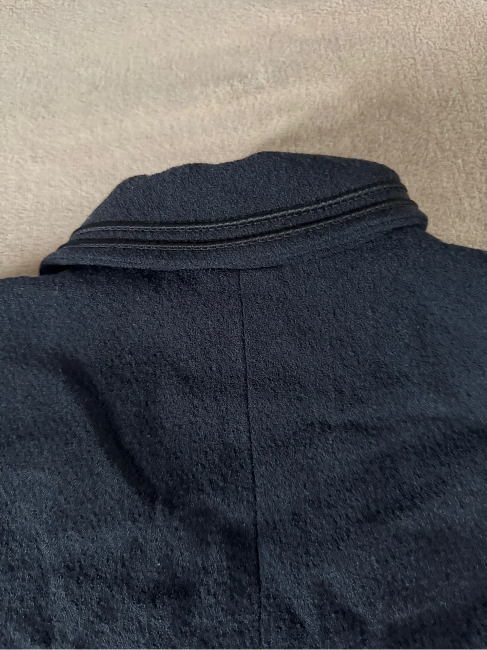CHANEL Uniform Black Wool Blend Blazer Jacket France CC Logo Size 36 US 4